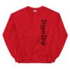 unisex crew neck sweatshirt red front 695d89251c3c7