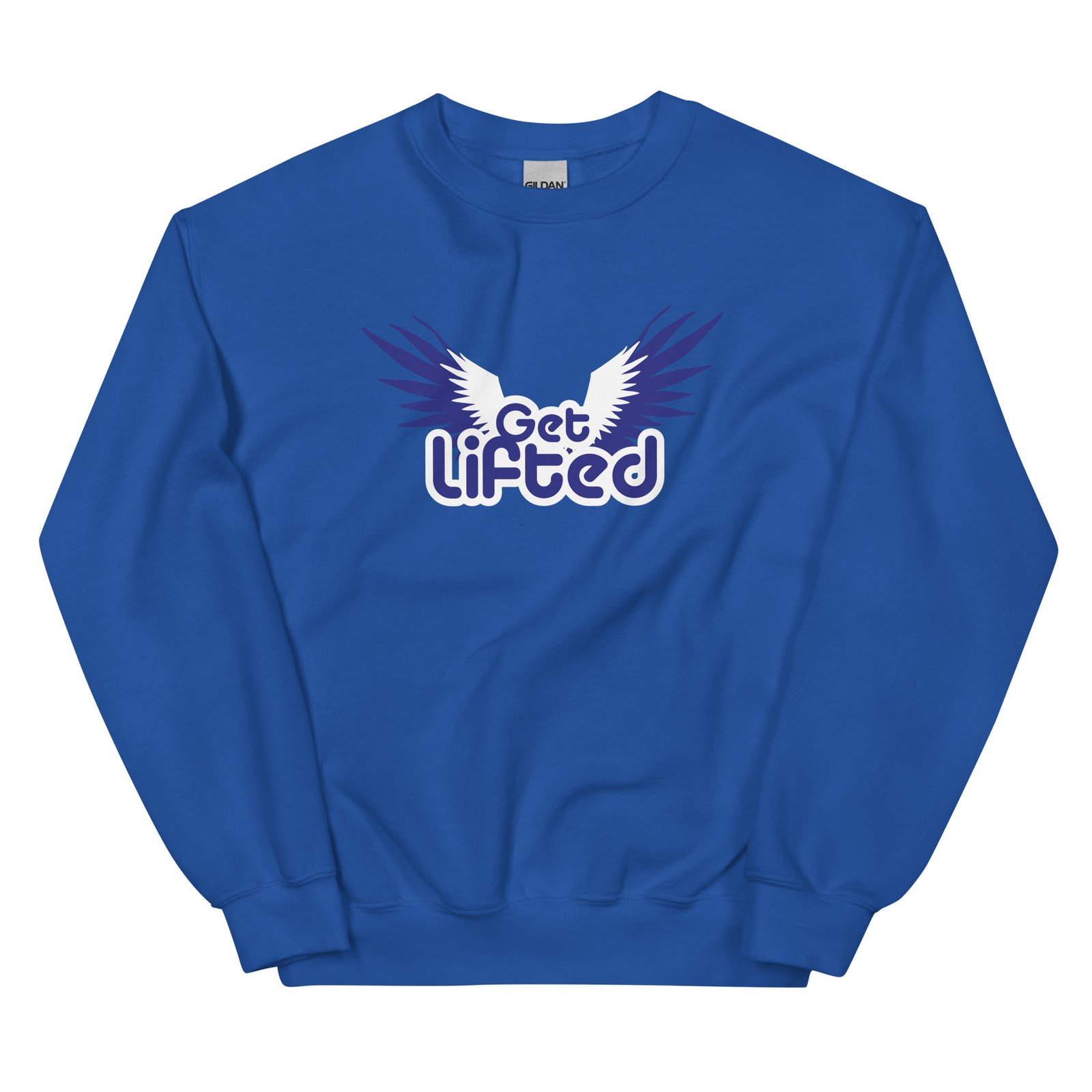 unisex crew neck sweatshirt royal front 695c1eafb0a26