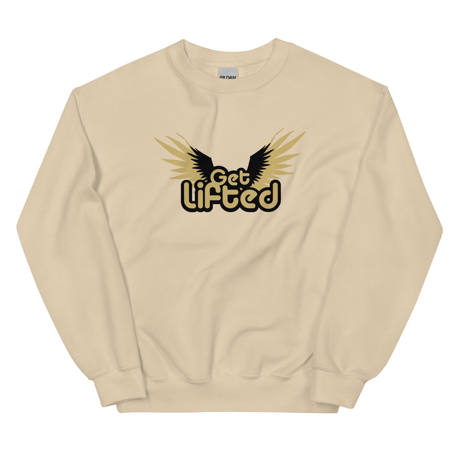 unisex crew neck sweatshirt sand front 695c26b34c30e