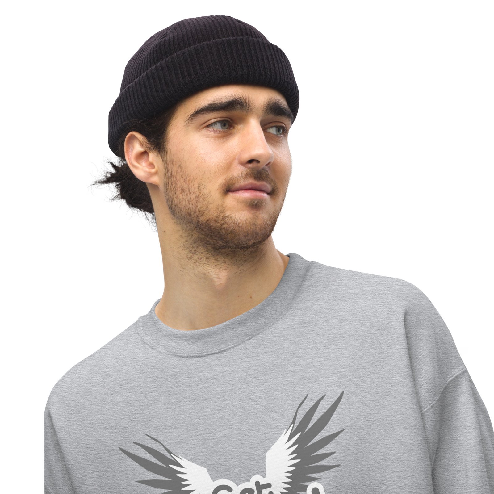 unisex crew neck sweatshirt sport grey front 695c22a935ac5