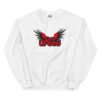 unisex crew neck sweatshirt white front 695b058563e9d