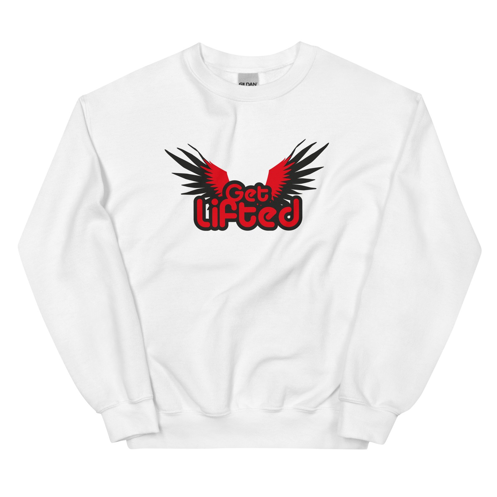 unisex crew neck sweatshirt white front 695b058563e9d