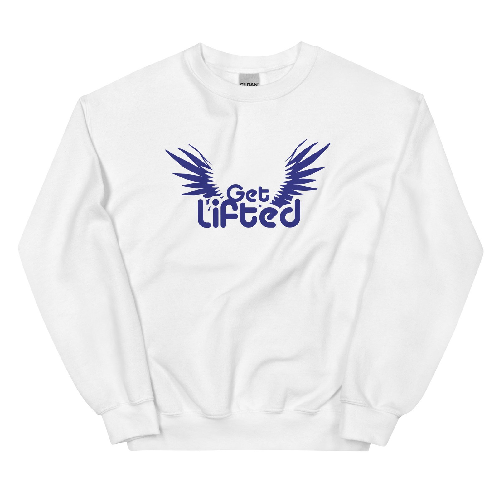 unisex crew neck sweatshirt white front 695c1eb026cb5