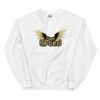 unisex crew neck sweatshirt white front 695c26b355950