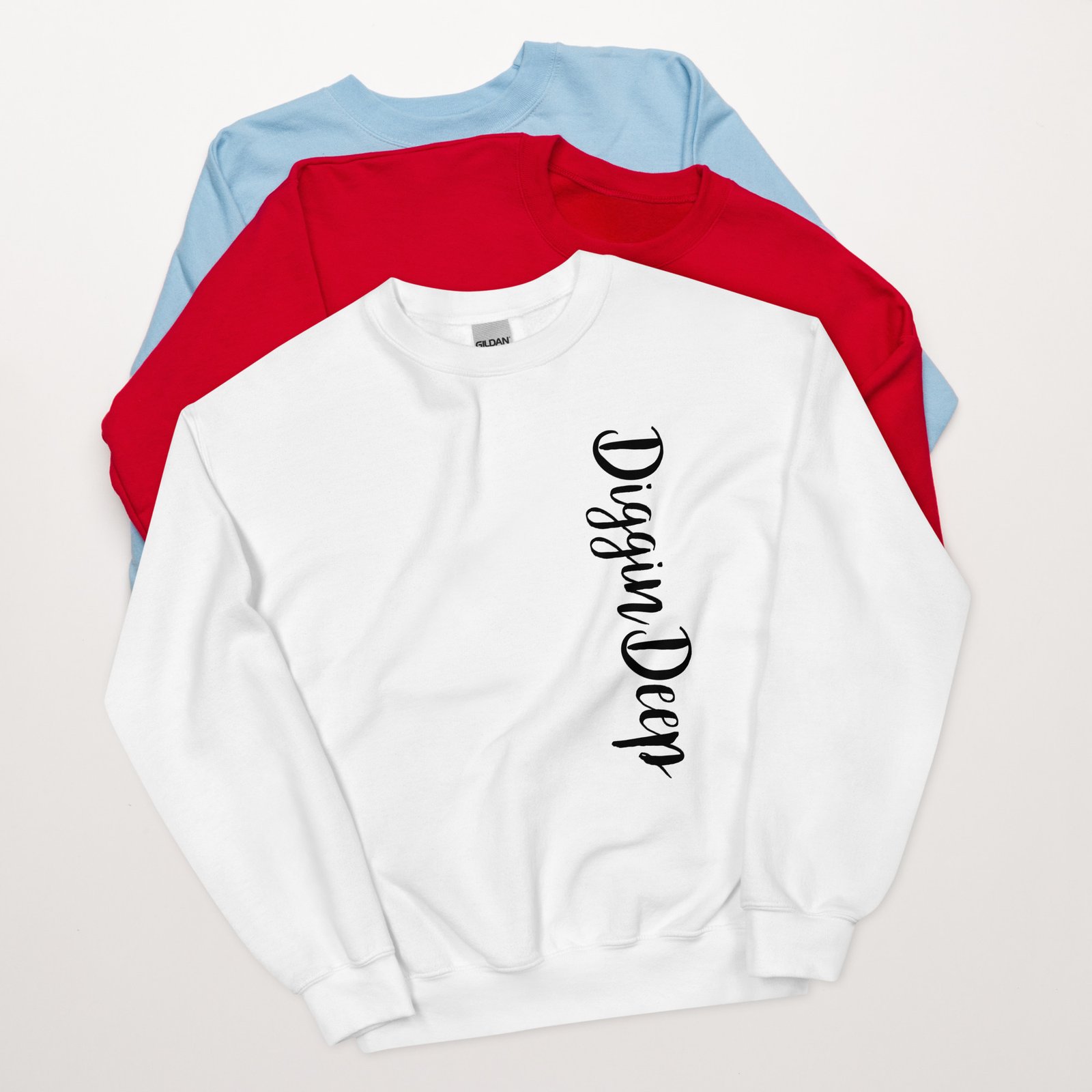 unisex crew neck sweatshirt white front 695d8924c1d83