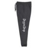 unisex joggers black heather left leg 695d8a87597b5