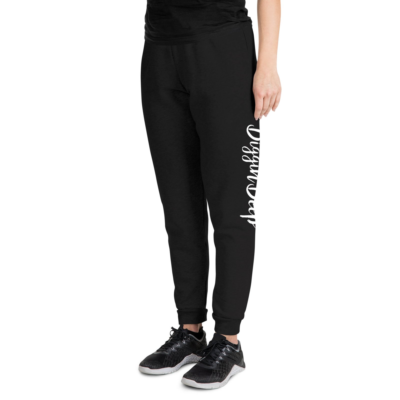 unisex joggers black left front 695d8a8757da7