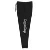 unisex joggers black left leg 695d8a87563e8