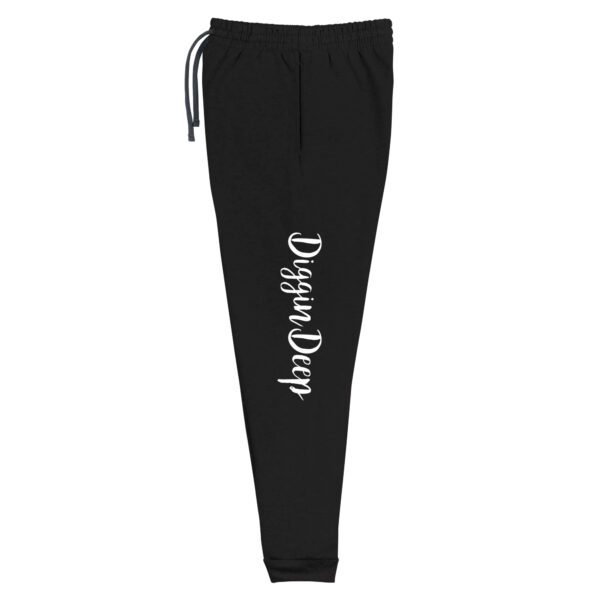 unisex joggers black left leg 695d8a87563e8