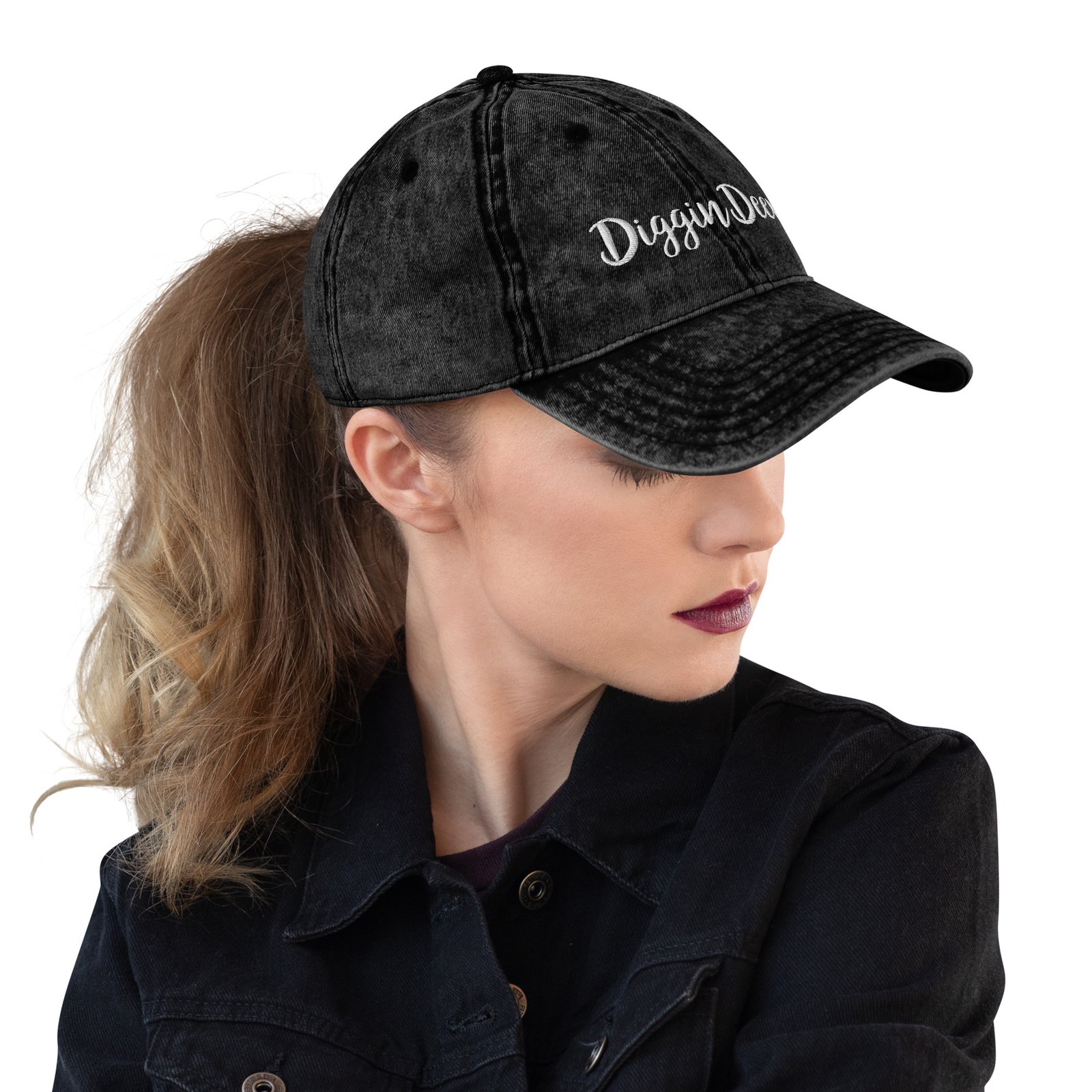 vintage cap black right front 695c91c65a7f9