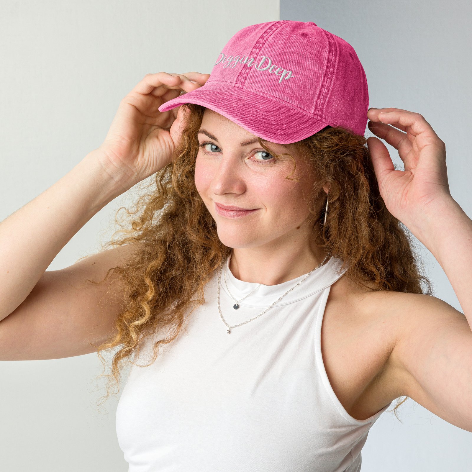 vintage cap pink front 695c91c65b4fd